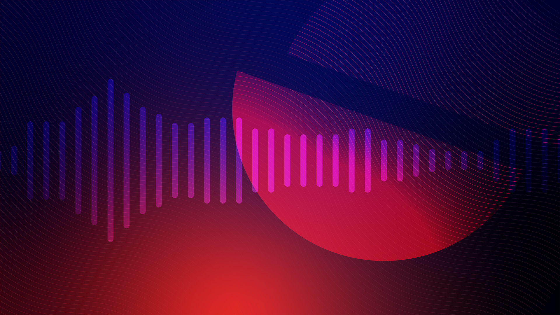 Abstract circles on a purple and red background