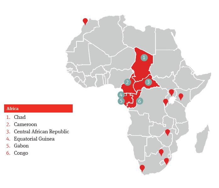 CEMAC Africa map