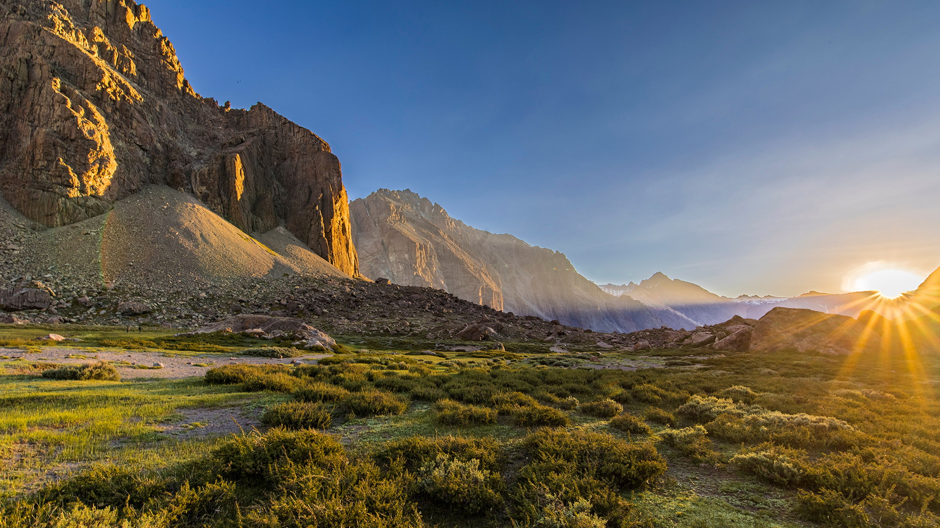 landscape with sunrise