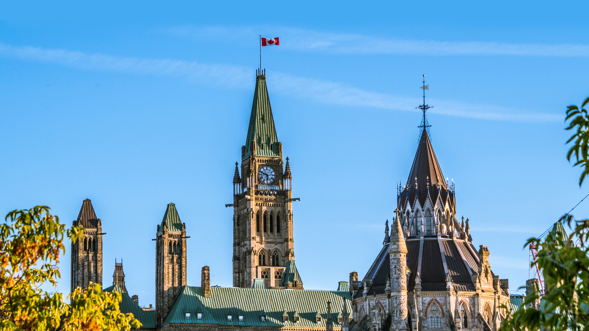 View of Parliament Hill in Ottawa