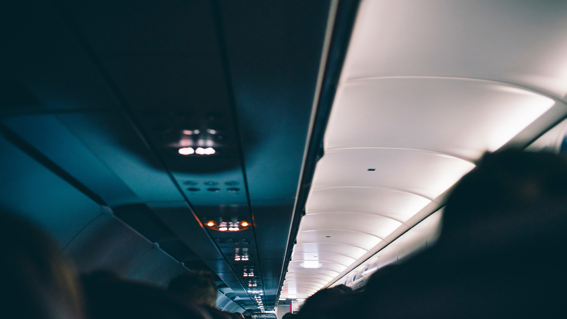 Image of aircraft cabin roof