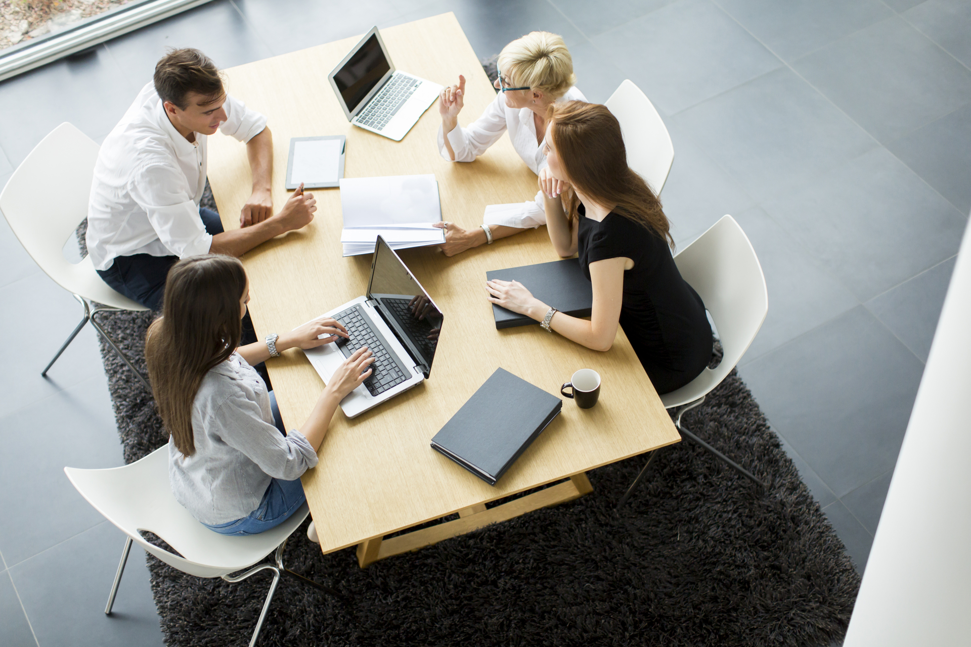 People around a table