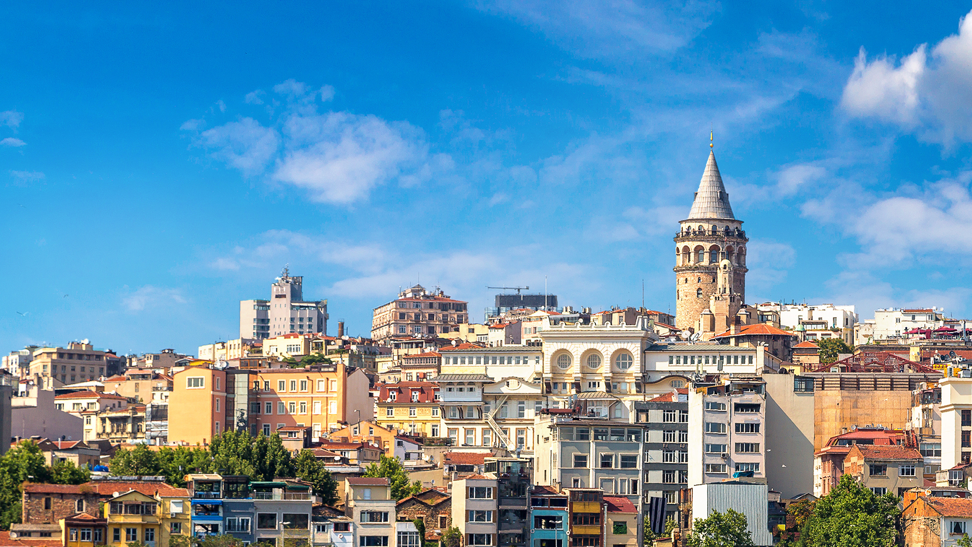 Turkish city skyline