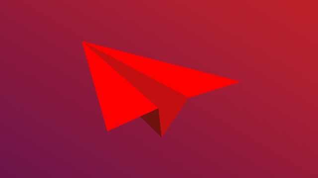 Women in aviation red paper plane