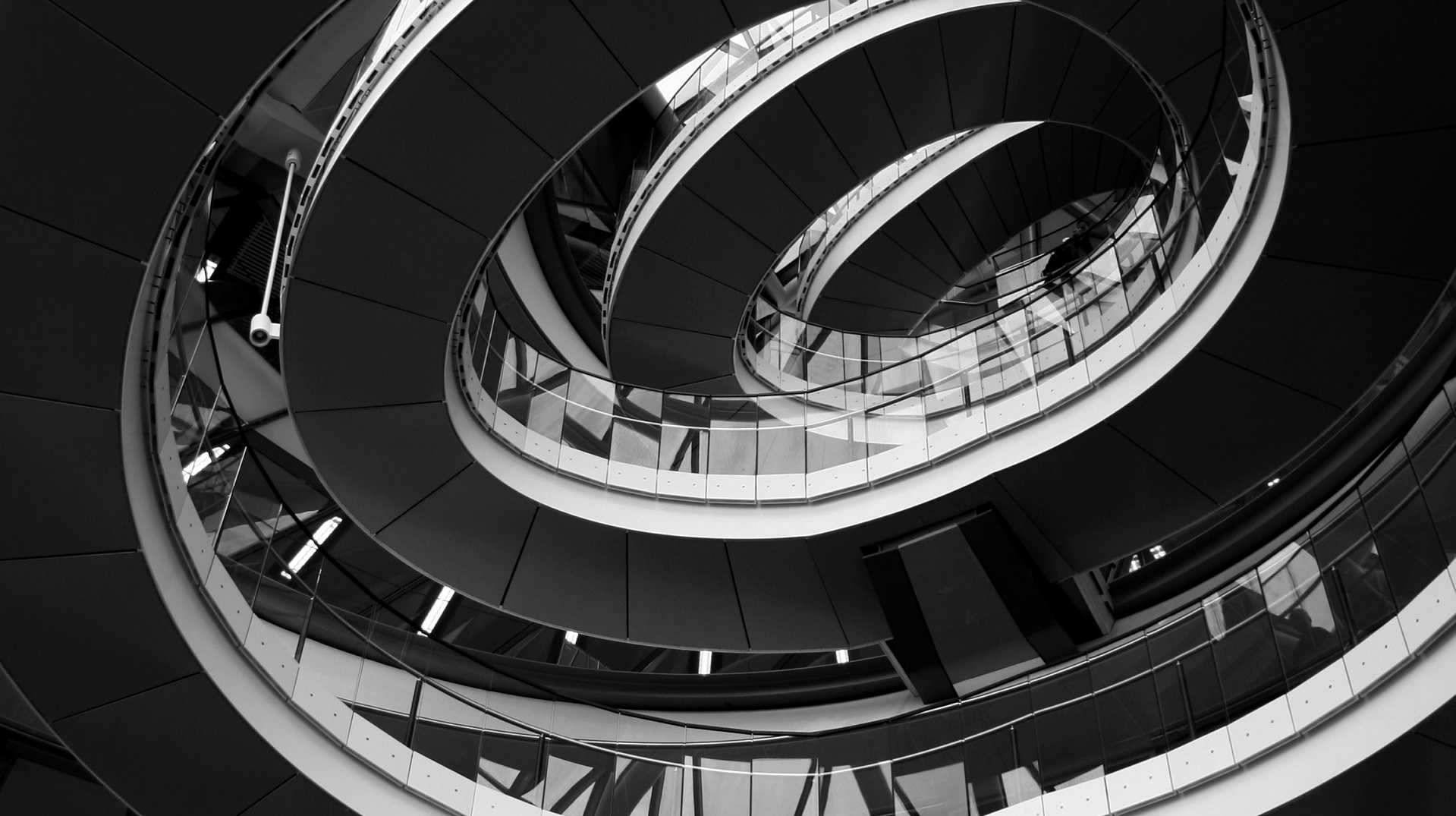 spiral staircase in building