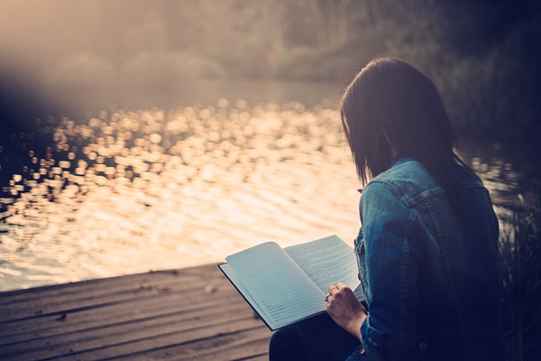 Girl reading book