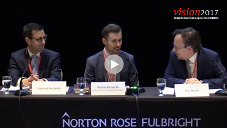 3 speakers at a panel presentation