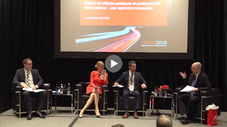 4 speakers at a panel presentation