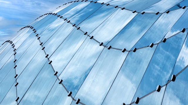 Close-up-modern-glass-office-building