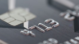 embossed chipped credit card