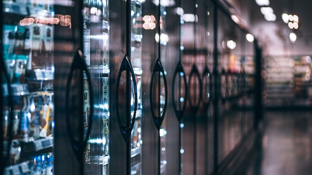 frozen section of grocery store