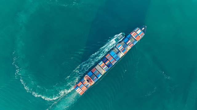 Shipping boat water
