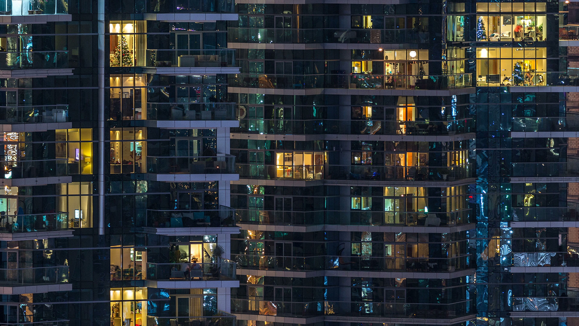 windows multistory residential building