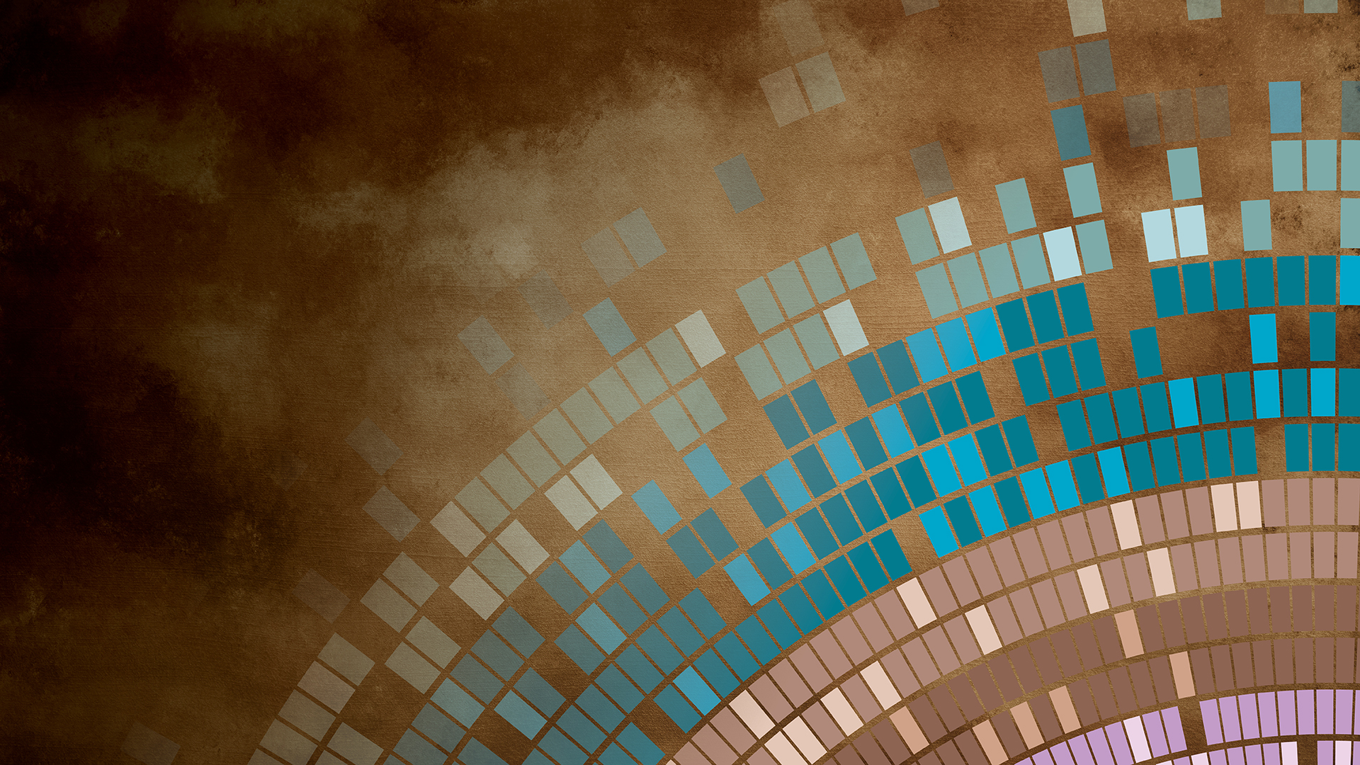 Mosaic tiles on a brown background