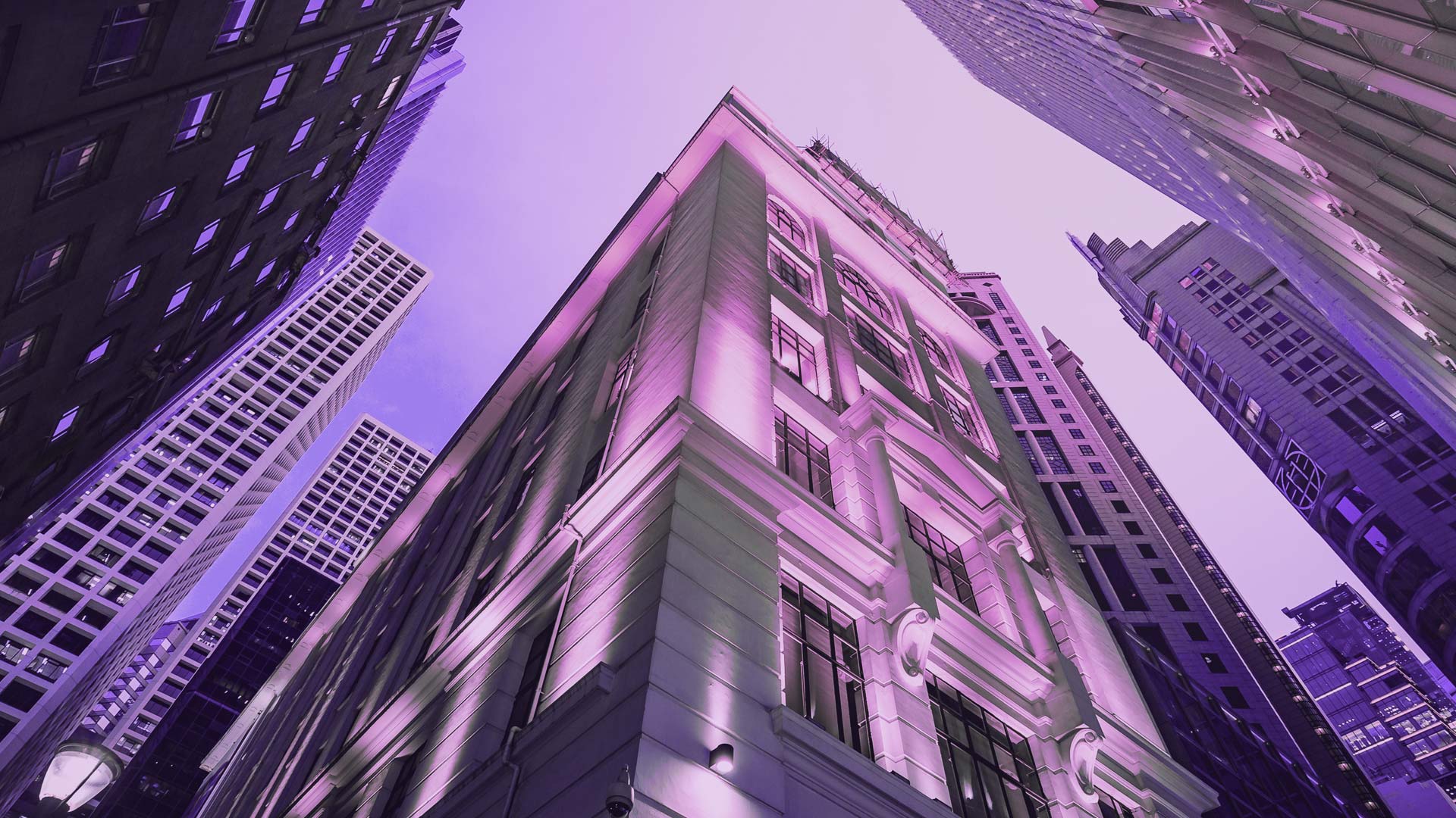 looking up at building