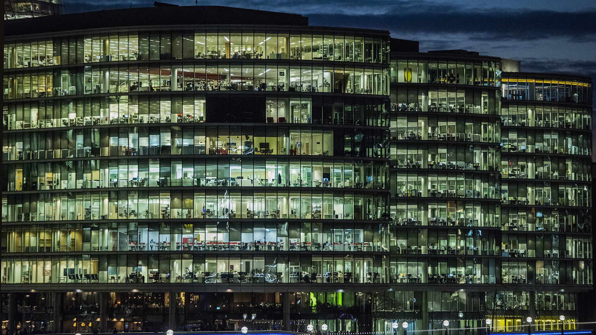 office building at night