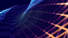 Multicolored mesh on a dark background