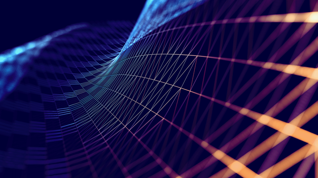 Multicolored mesh on a dark background