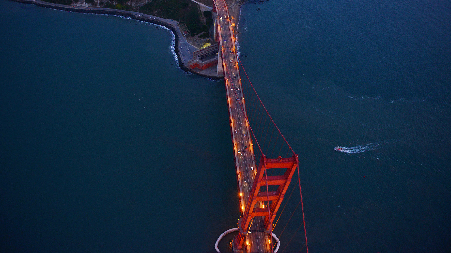 Aerial view of the Golden Gate Bridge