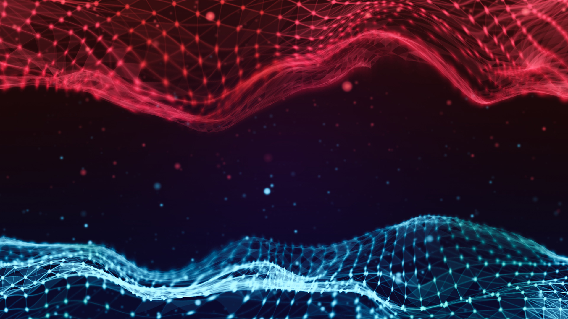 Blue and red parallel waves Blue and red parallel waves