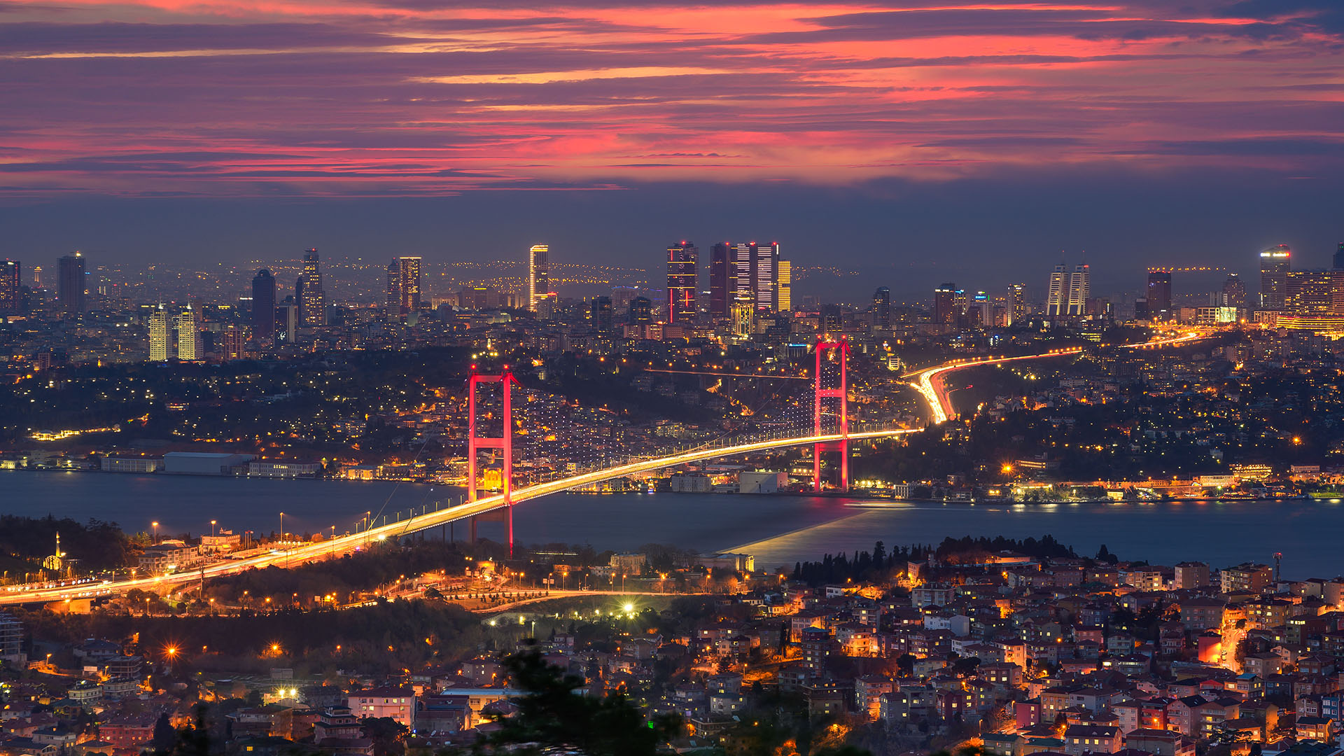 View of bridge in Istanbul