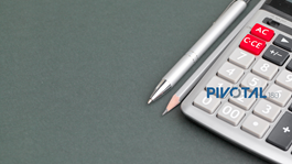 pen, pencil, calculator and Pivotal180 logo