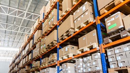 Shipping warehouse shelves