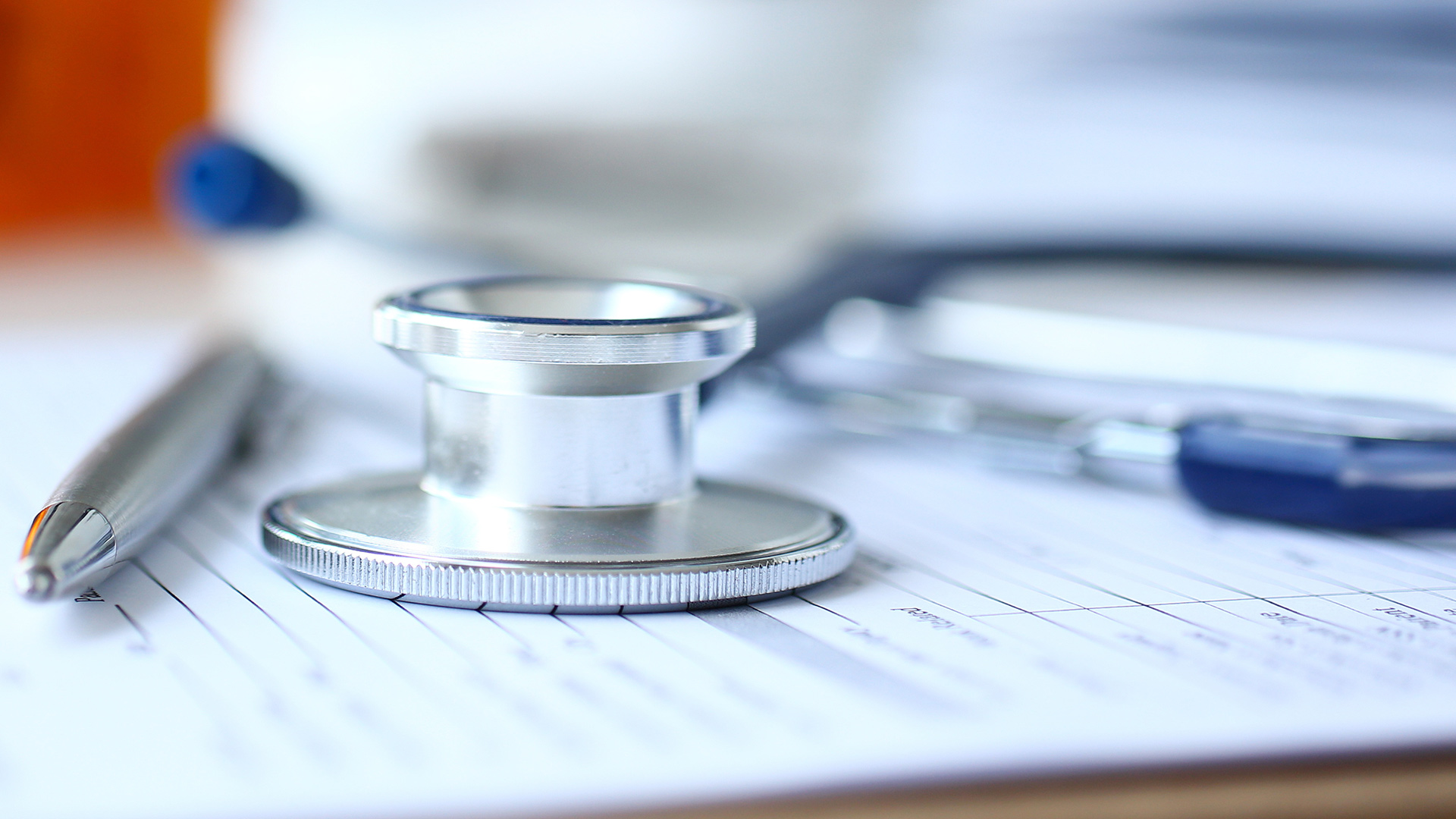 Stethoscope on notepad Stethoscope on notepad