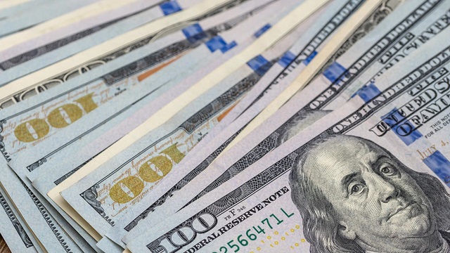 Stack of US $100 bills