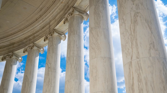 Pillars on a building in Washington, DC